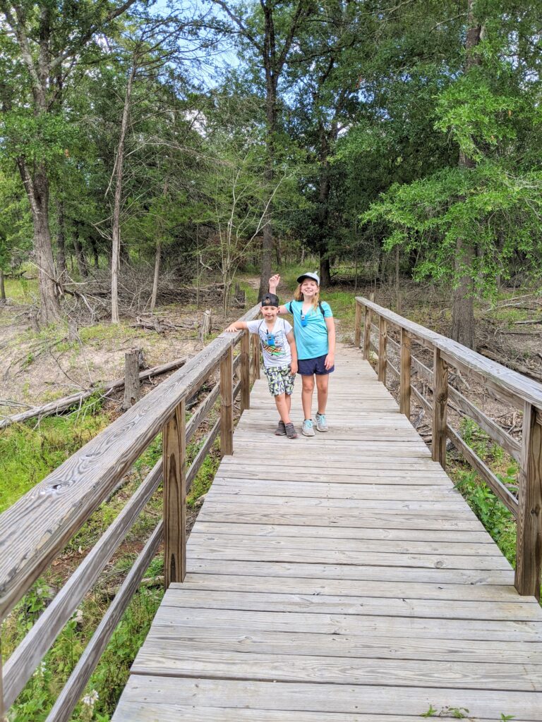 hiking and swimming near Houston at lake somerville state park