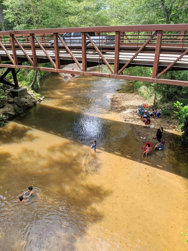 Lake Houston Wilderness Park bridge over Peach Creek - Swimming in Houston