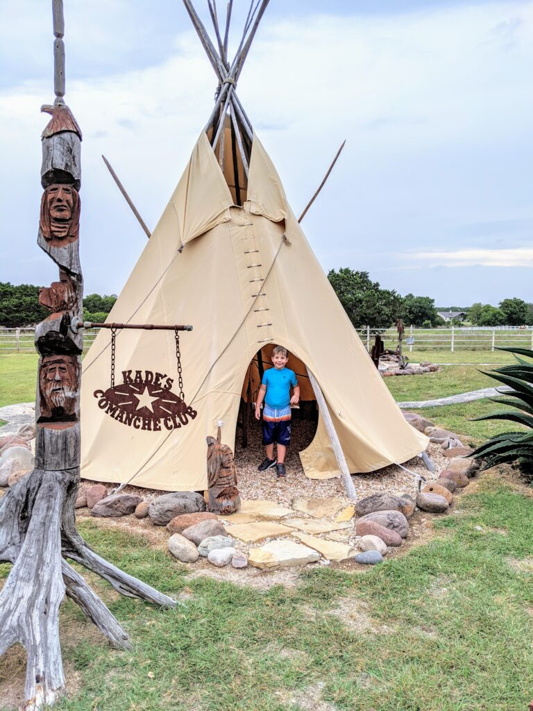 teepee at hill country airbnb