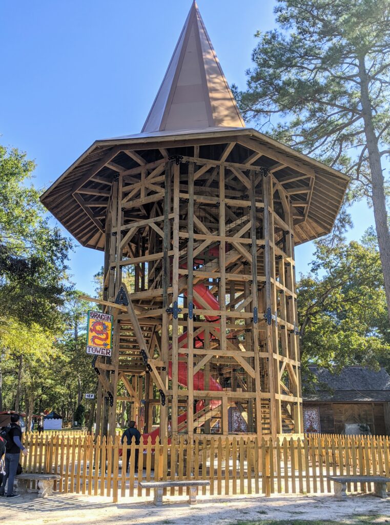 Dragon Tower Slide at TExas Ren Fest