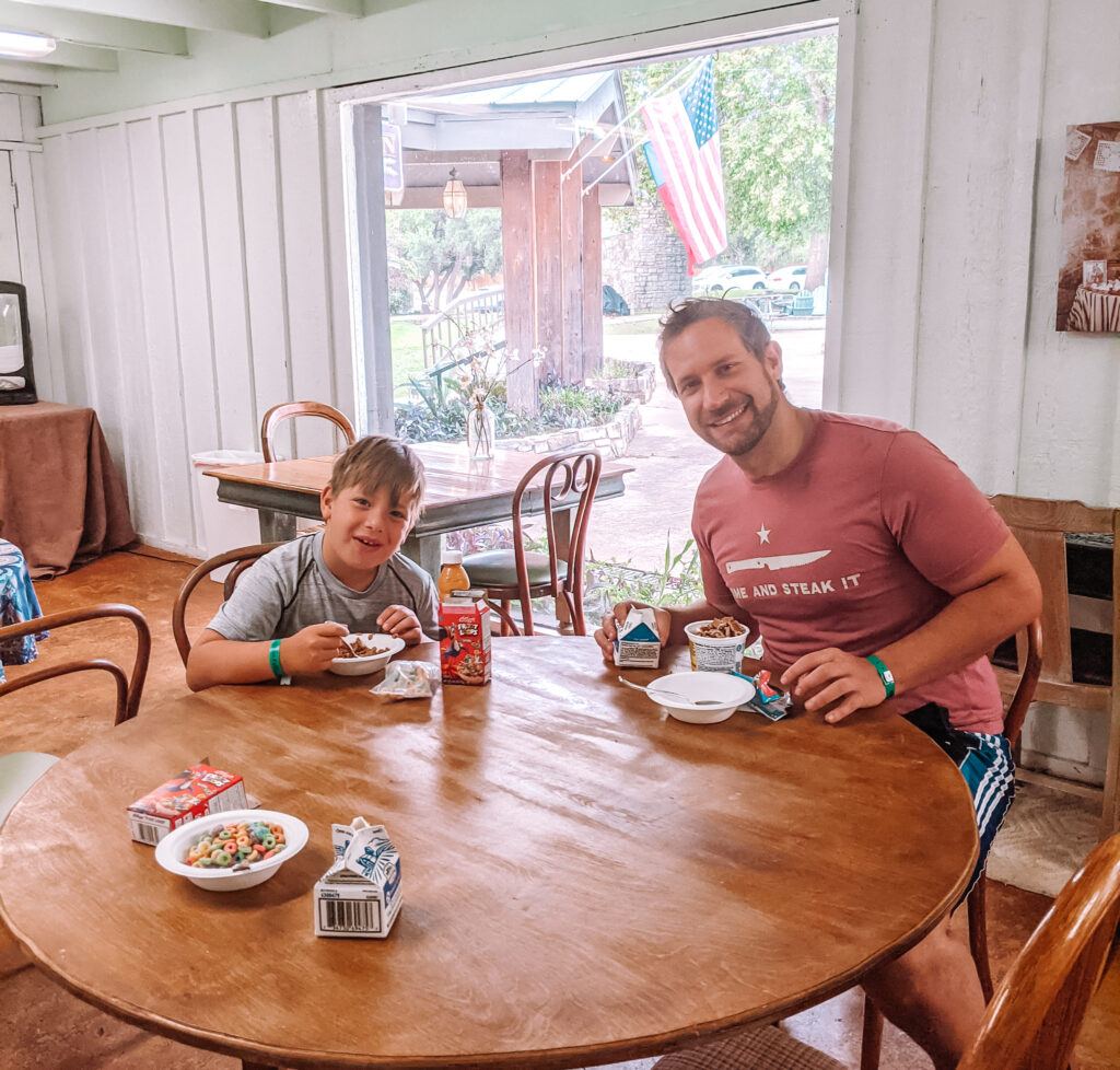 Breakfast room at the Lodge at Cypress Falls