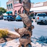 sculptures on Main Street, Marble Falls, TX