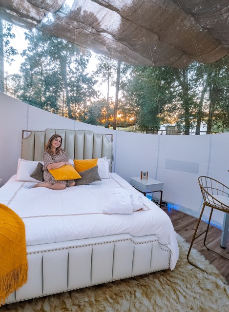 luxurious accommodations at Bespoke Outdoor Bubbles - Texas romantic getaway