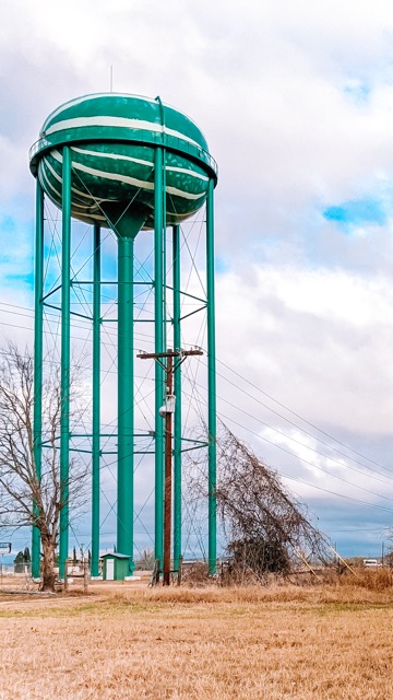 Watermelon Water Tower - Texas Roadside Photo Opps