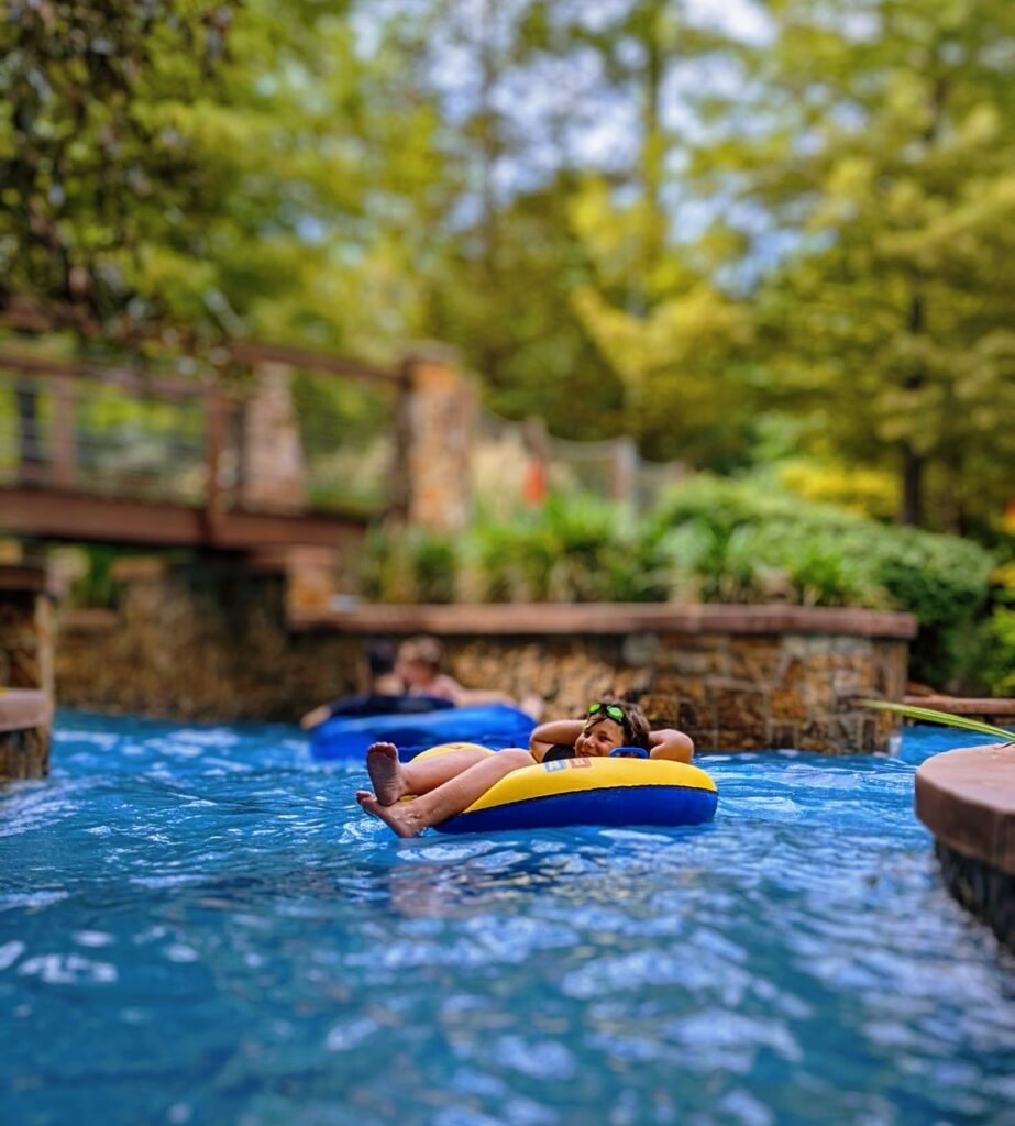 summer getaways near houston - woodlands resort lazy river