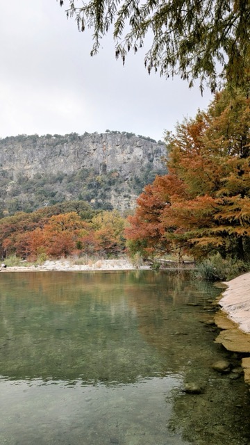 Garner State Park in the Fall - Autumn colors along the Frio River